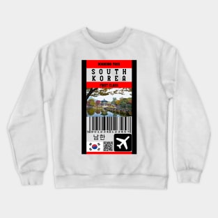 South Korea fist class boaring pass Crewneck Sweatshirt